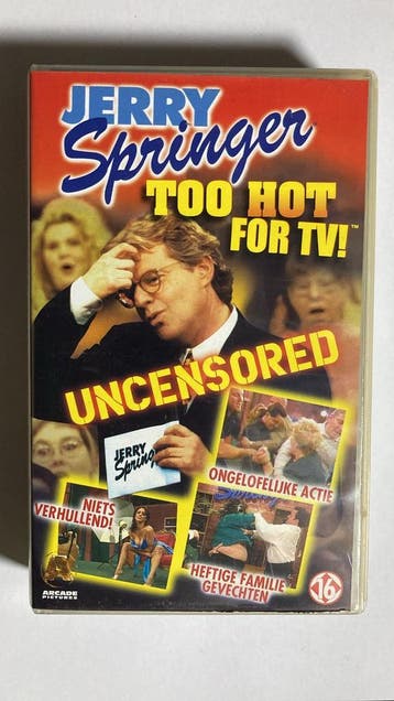 JERRY SPRINGER TOO HOT FOR TV! (VHS)
