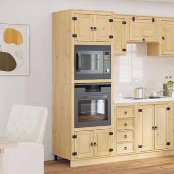 vidaXL Kast SKI HoningBruin 66 x 58 x 207 cm Massief, Verzenden