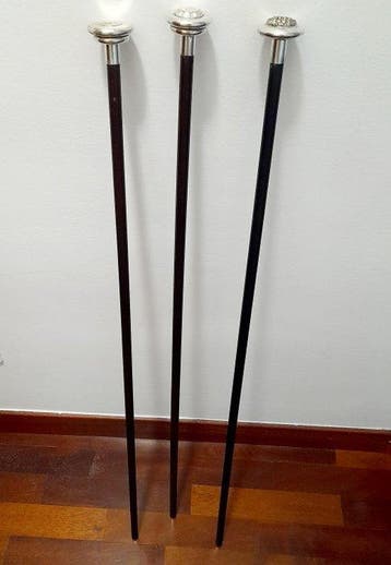 Wandelstok (3) - Legering, Hout