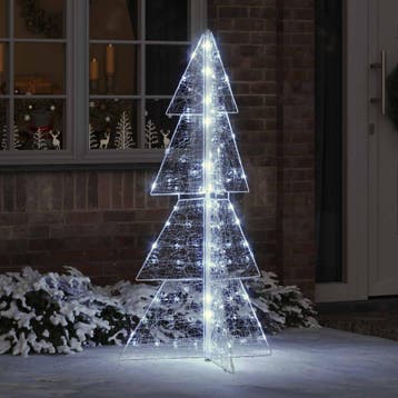 vidaXL Kerstboom Koud Wit 150 cm Acryl 160 LEDs, Verzenden, Nieuw