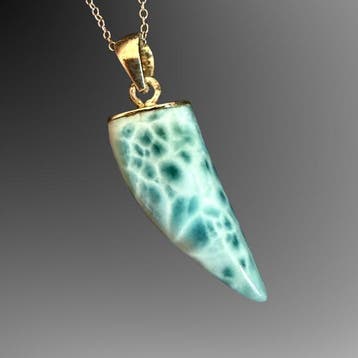 Prachtige hanger van larimar – zilver 925 Hanger - Hoogte: