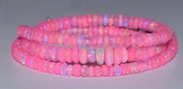 Halsketting met natuurlijke opaal AAA roze- 10 g - (1)