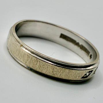 Bague de fiançailles - 18 carats Or blanc - 0.05ct. tw.