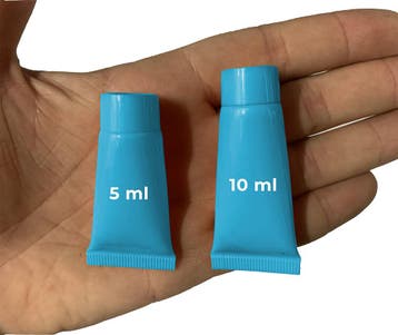 Set van 50 hervulbare, lege tubes (10 ml, blauw), Verzenden, Nieuw