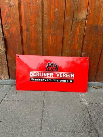 Berliner Verein Krankenversicherung – Emaille Reclamebord -
