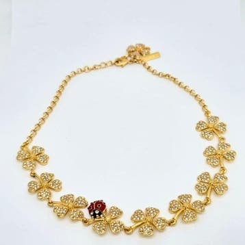 Oscar De La Renta - Verguld - Halsketting - Lucky Clover, Antiek en Kunst