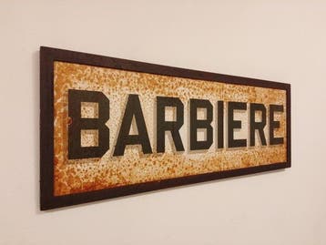 marchesini insegne Rovigo - enseigne en fer - Barbiere -, Antiquités & Art