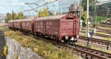 Tillig TT - 01020, 01032 - Modeltrein goederenwagonset (4) -, Nieuw