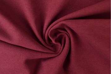 10 meter molton stof - Bordeaux rood, Verzenden