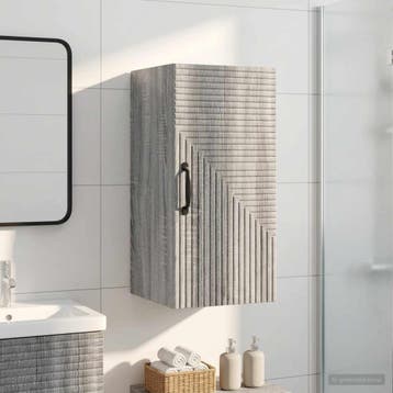 vidaXL Badkamer wandkast HAARLEM Grijs Sonoma 30 x 31 x 59, Verzenden