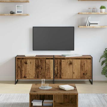 vidaXL TV Kast Oud Hout 140 x 36 x 49,5 cm Bewerkt hout, Verzenden, Nieuw