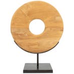 Bazar Bizar de Teak Disc Op Stand - M - Beeldje - Ongebruikt, Verzamelen, Verzenden, Zo goed als nieuw