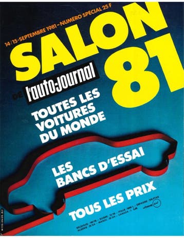 1981 L'E AUTO JOURNAL (SALON EDITIE) JAARBOEK 14/15 FRANS, Ophalen of Verzenden