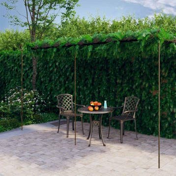 vidaXL Tuinpergola 6x3x2,5 m ijzer antiekbruin, Jardin & Terrasse, Verzenden