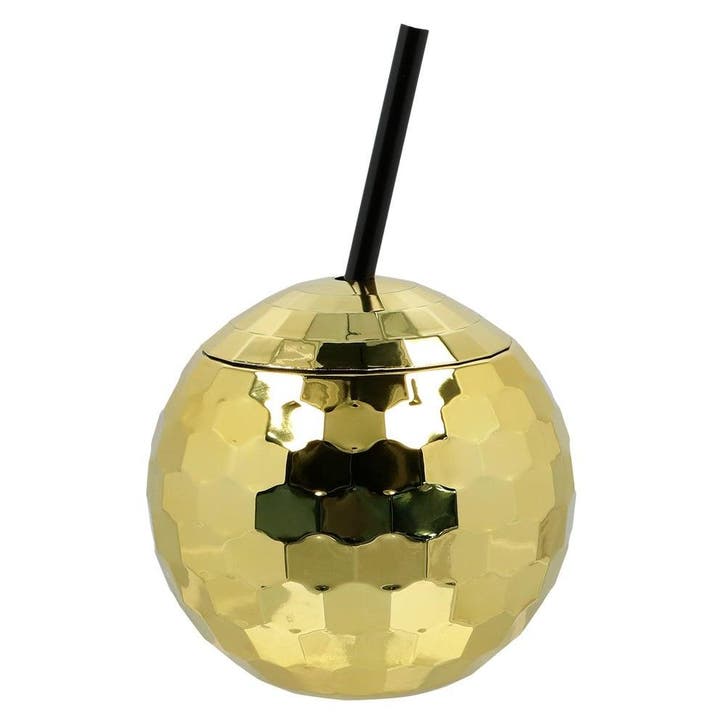 Disco Gouden bekers Met Rietje, Hobby en Vrije tijd, Feestartikelen, Nieuw, Verzenden