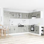 vidaXL Waskompkast met opslag Lucca 2 pcs Beton Grijs, Verzenden, Nieuw