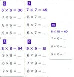 Kwartet tafels 6 t/m 10 Paars (zie omschrijving), Verzenden, Nieuw