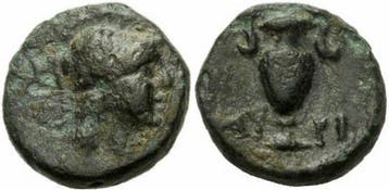 4 /3 Jh v Chr Myrina Aeolis Bronze 4 /3 Jhdt v Chr Athena..., Verzenden