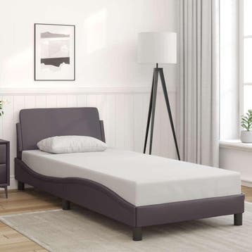 Bedframe Dover 90x200 grijs | Retour deal | 34% korting, Huis en Inrichting, Overige materialen, 90 cm, Eenpersoons, Verzenden