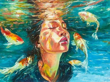 Yuni R. P 86 x 116 cm - El sueño de los peces koi