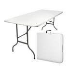 MaxxGarden Vouwtafel - Tuintafel - 180x70x74 cm - Wit, Ophalen of Verzenden, Nieuw