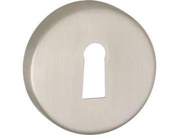 Veiling - Impresso rond rozet - Klaviersleutel - RVS geborst, Nieuw
