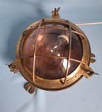 Plafond / applique murale - Verre, Laiton, Cuivre