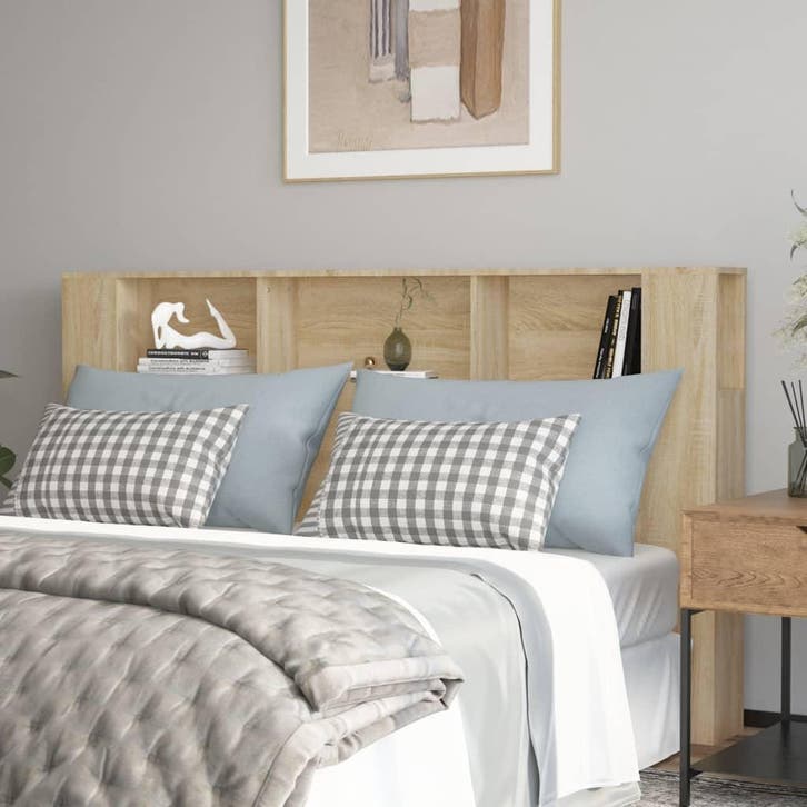 vidaXL Hoofdbordkast 180x18,5x104,5 cm sonoma eikenkleurig, Huis en Inrichting, Slaapkamer | Bedden, Nieuw, Verzenden
