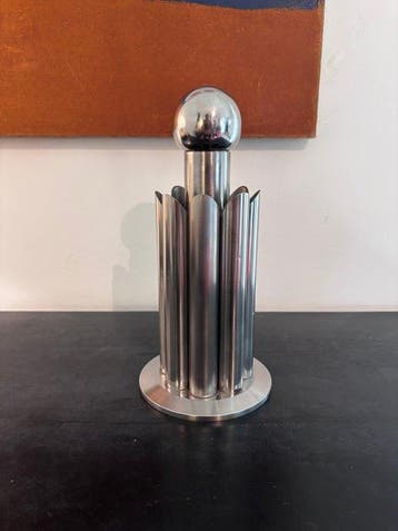 Pot de fleurs - Acier - Vase Vintage Space Age à tuyaux