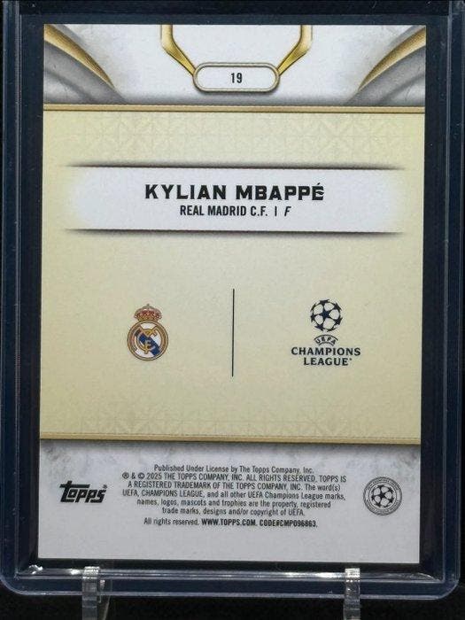 2025/26 Topps UEFA Champions League Kylian Mbappé 19, Collections, Autocollants