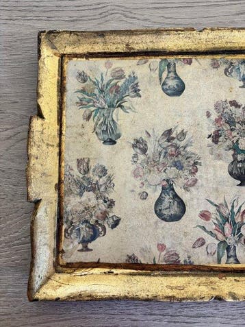 Plateau décoratif - Italie - Florentin avec découpage