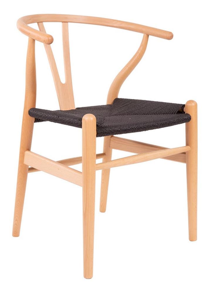 Eetkamerstoel Y-chair wishbone CH24 naturel, Maison & Meubles, Chaises, Envoi
