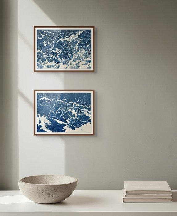 N. Magro - In Dialogue: two paired ocean movements, Antiquités & Art, Art | Peinture | Moderne