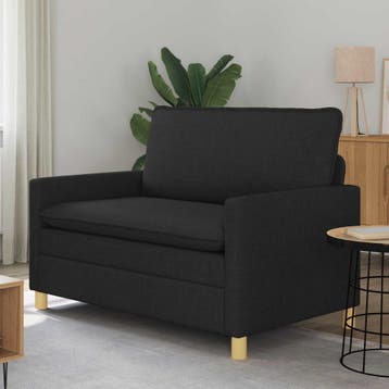 vidaXL bank / zetel Zwart 126 x 81 x 87,5 cm, Verzenden, Nieuw
