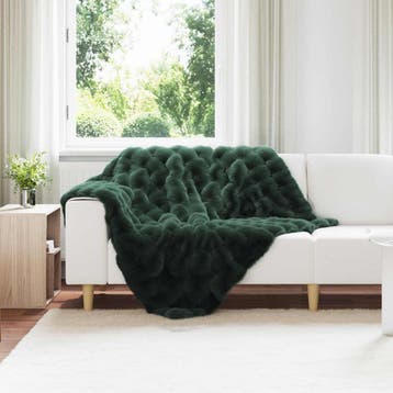 vidaXL Antislip deken van imitatie konijnenbont Olite 4 st, Huis en Inrichting, Verzenden, Nieuw