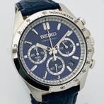 Seiko - Chronograph Dark Blue Dial 100m. Date Tachymeter -