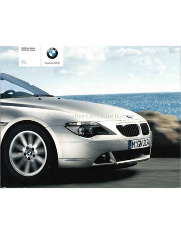2004 BMW 6 SERIE BROCHURE DUITS, Ophalen of Verzenden