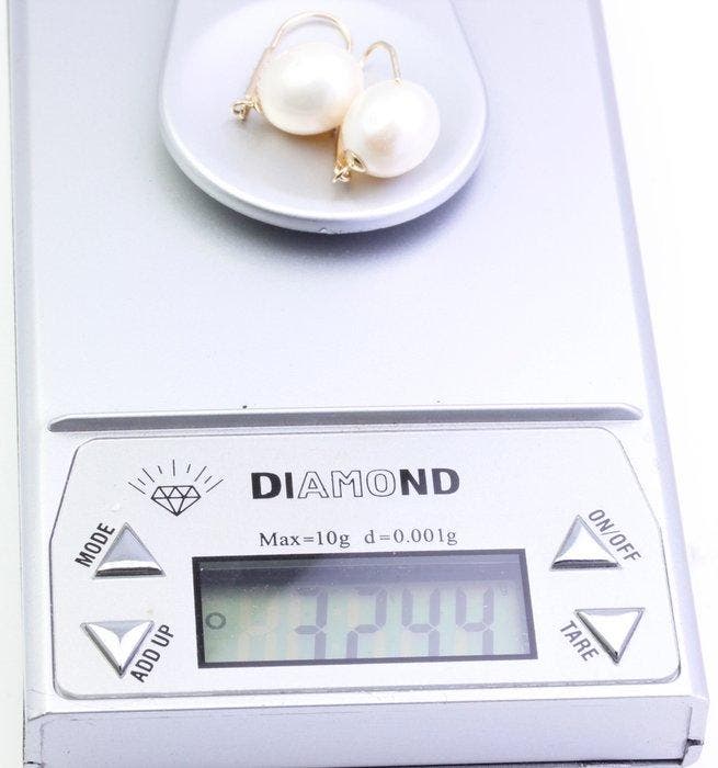 Zonder minimumprijs - Oorbellen - 14 karaat Geel goud Parel, Bijoux, Sacs & Beauté, Boucles d'oreilles