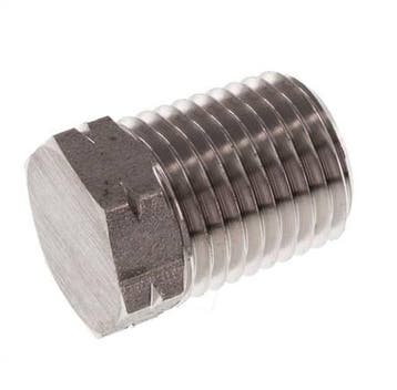 Bouchon de fermeture en acier inoxydable 1/4 NPT mâle avec, Verzenden, Nieuw