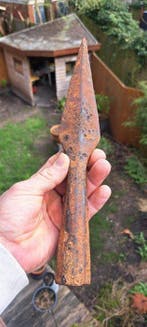 Époque Viking Fer (fonte/fer forgé) Lance - 30.6 cm