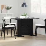 vidaXL Eettafel Zwart eiken 110 x 60 x 75 cm Bewerkt hout, Verzenden, Nieuw