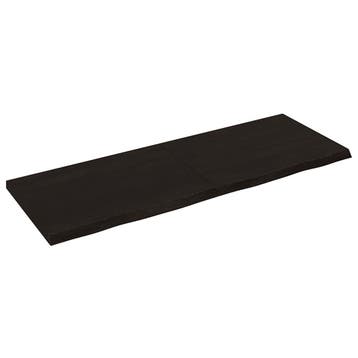 vidaXL Wandschap behandeld massief eikenhout donkerbruin, Verzenden, Nieuw