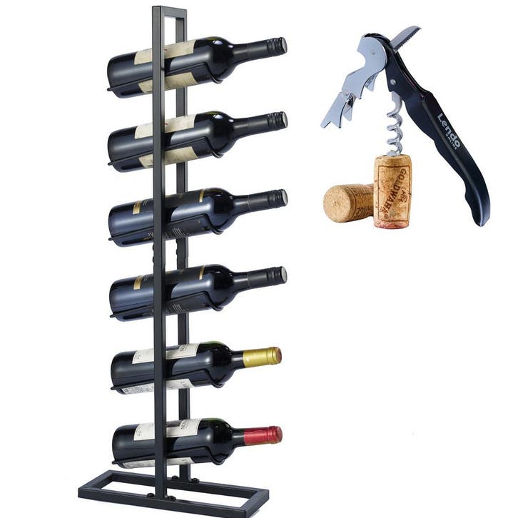 Lendo Online Porte-bouteilles Vin 6 Bouteilles Métal Noir, Maison & Meubles, Accessoires pour la Maison | Porte-bouteilles