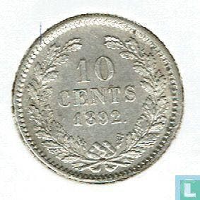 Nederland 10 cents 1892, Verzenden, Losse munt