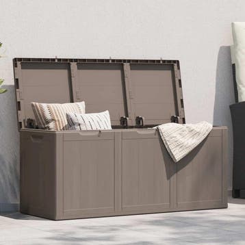 vidaXL Tuinbox 270 L PP houtlook bruin, Tuin en Terras, Verzenden, Nieuw