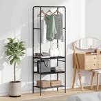 vidaXL Kledingrek met plank Zwart Eiken 60 x 30 x 171 cm, Verzenden