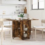 vidaXL Eettafel 115 x 70 x 75 cm Bewerkt hout Gerookt eiken, Huis en Inrichting, Verzenden, Nieuw