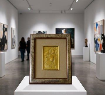 Italië. Amedeo Modigliani 24 carat gold finished over silver