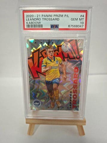 2020/21 Panini Prizm Leandro Trossard #4 Kaboom! - PSA 10 -
