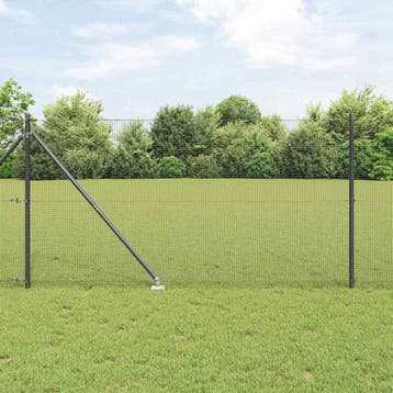 vidaXL gelast draadhek met grondpennen 25 x 1,2 m, Tuin en Terras, Verzenden, Nieuw